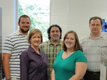 University of Iowa researchers aim to keep our school teachers talking (From left: Alexander Tomesch, Dr. Sarah Klemuk, Andrew Wagner, Stacey Church, John Nichols)